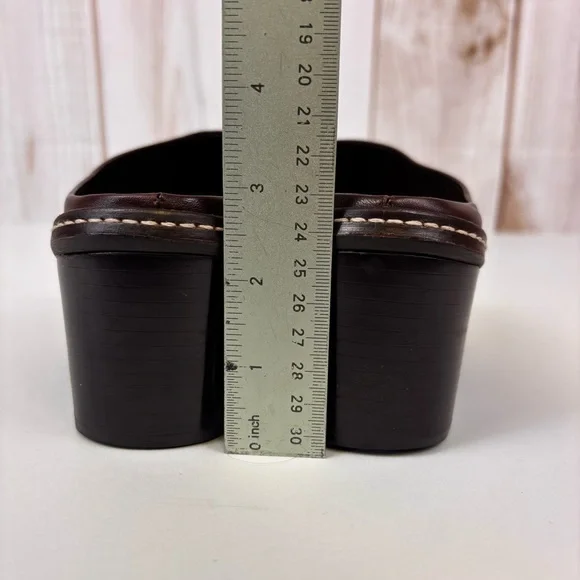 Gianni Bini Leather Mules Western Snip Toe Chunky Heel Slip On Boot Brown Sz 6.5 - Picture 14 of 16